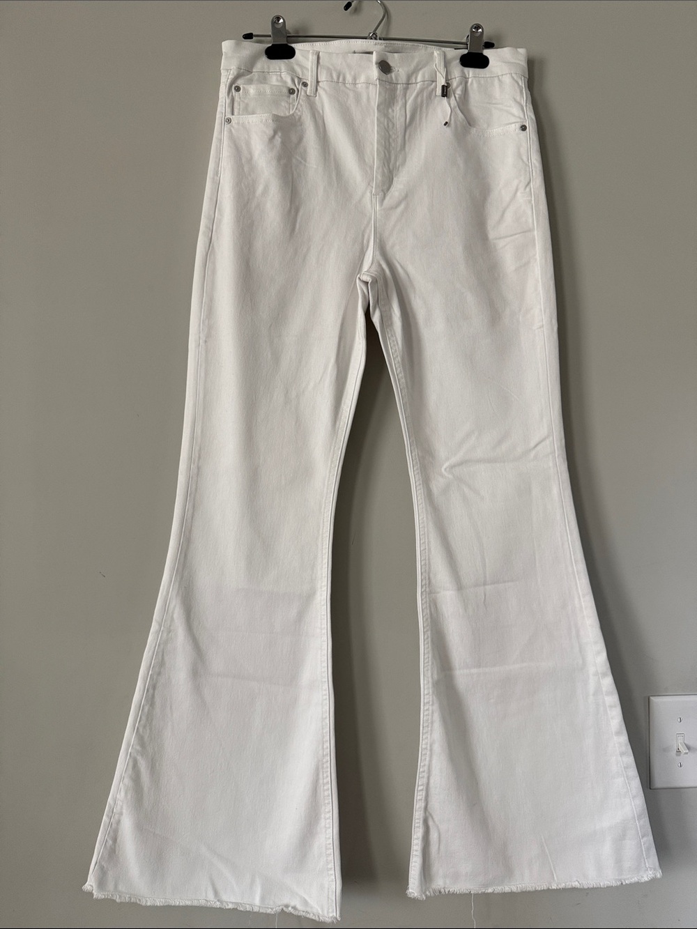 Tractr White High-Rise Flare Jeans